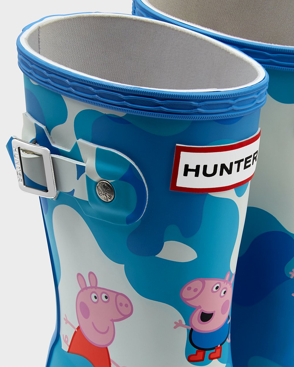 Hunter Original Little Peppa Pig Rain Boots - Cheap Online Kids Blue - ULQJIA724